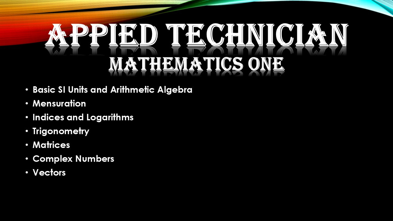 Applied Technician Mathematics I  